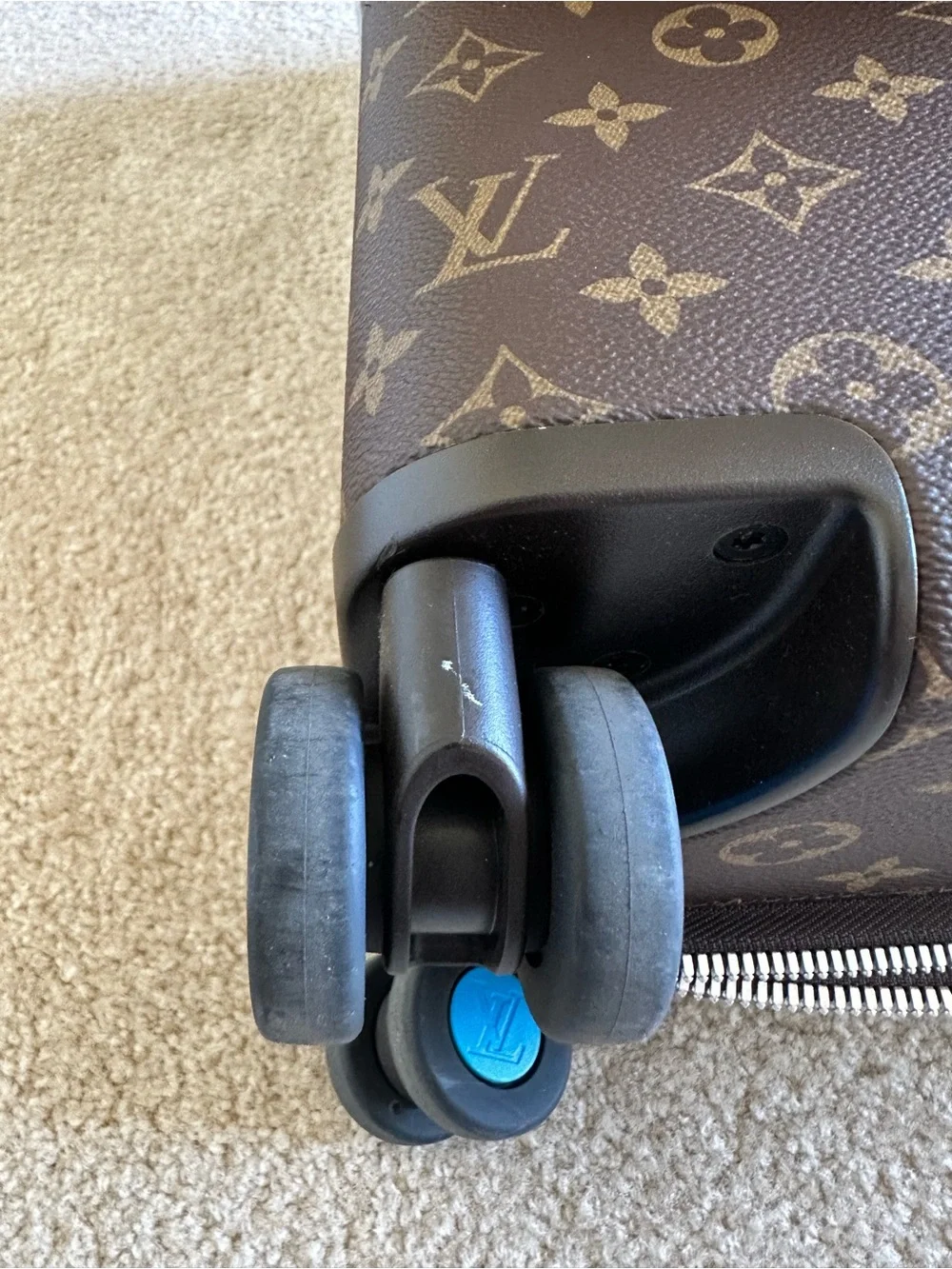 Louis Vuitton Monogram Carry-On with Turquoise Accents